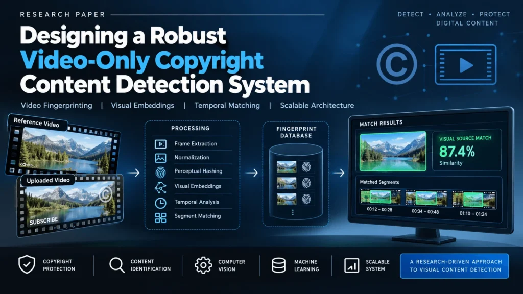 Designing a Robust Video-Only Copyright Content Detection System 1 Designing a Robust Video-Only Copyright Content Detection System